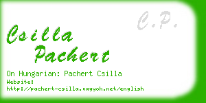 csilla pachert business card